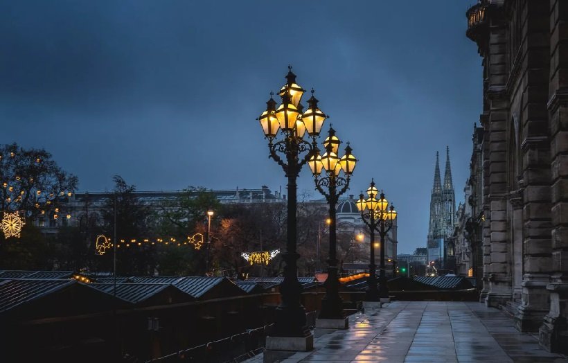 вена вечерний город фото