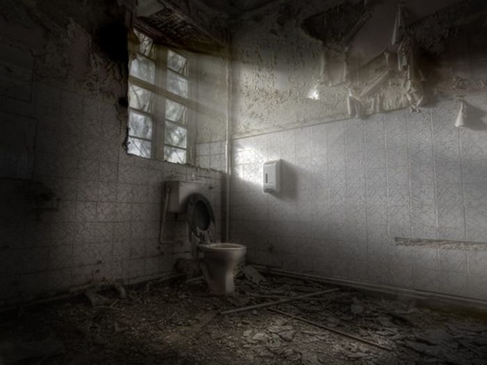 заброшенная больница фон фото