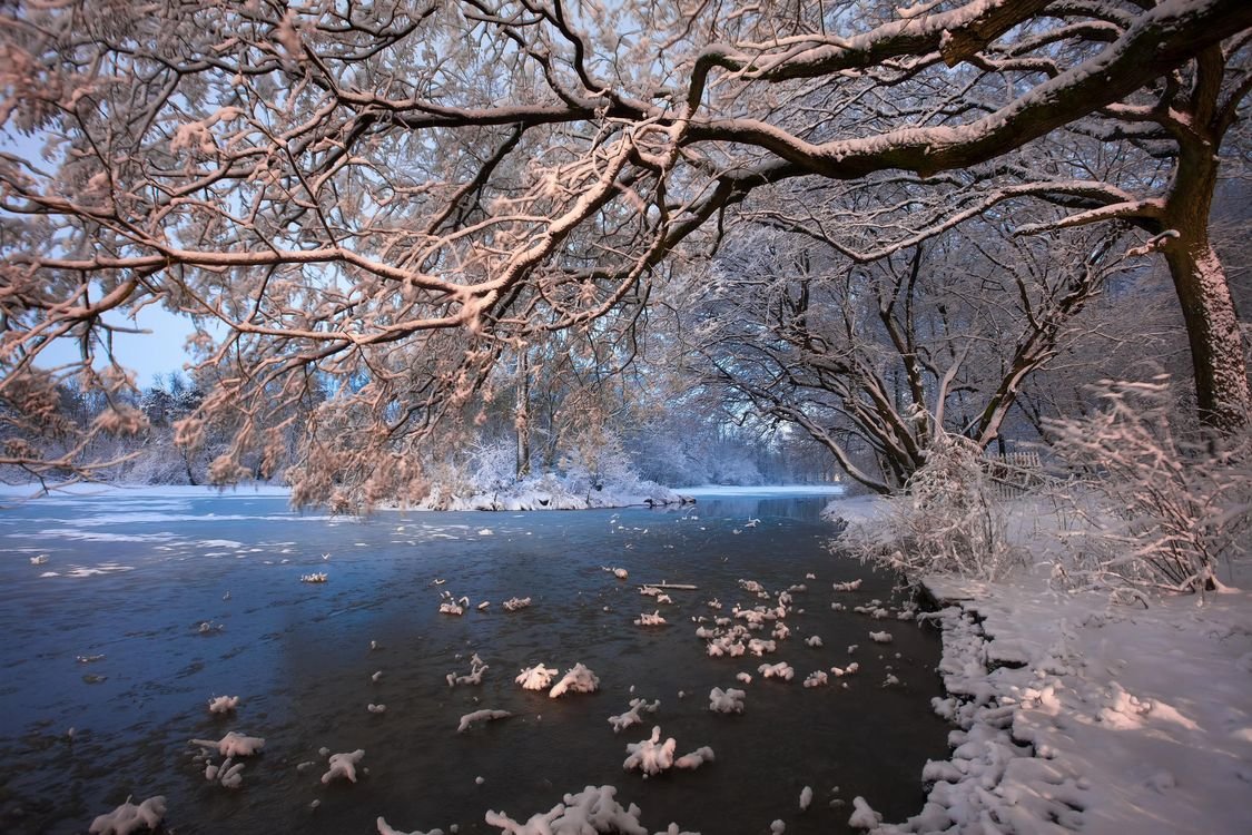 зимняя река фото