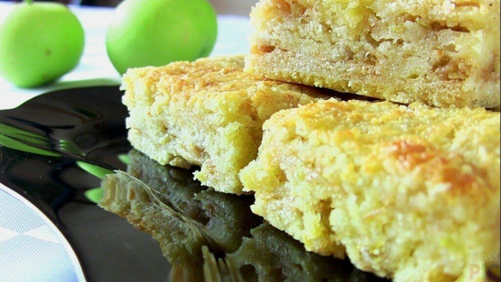 насыпной пирог с яблоками фото