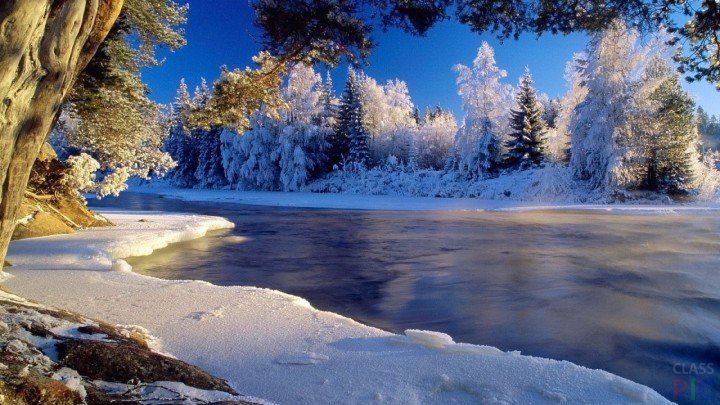 зимняя река фото