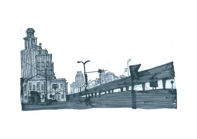 зарисовки города фото