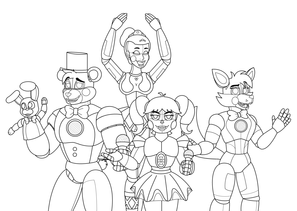 quotFnaf 2 Coloring Pages All Animatronics 2261110quot card