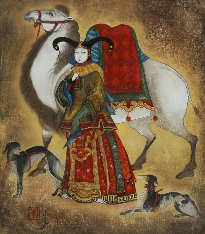 Монгольская живопись Zayasaikhan Sambuu - lovisa99