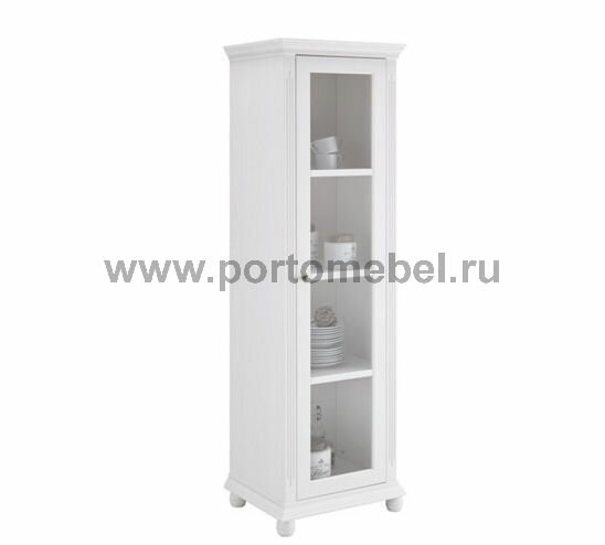 шкаф-витрина хельга reg2w2s белый фото