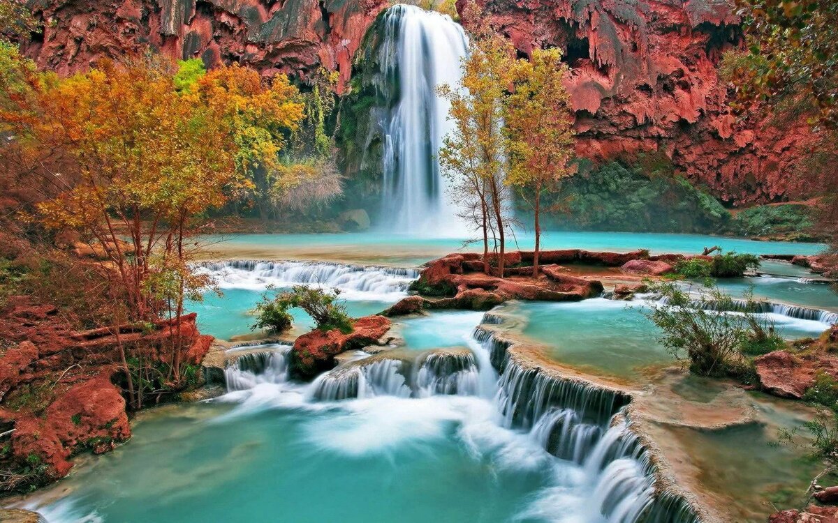 красивый водопад фото