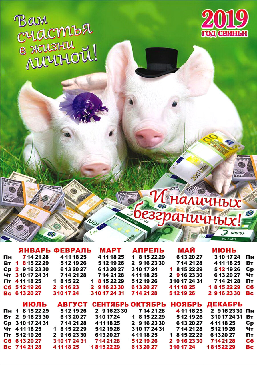 календарь на 2019 фото