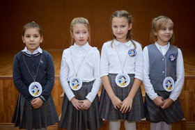 Фото 64. Линейка в 1-х и 2-х классах. Ноябрь, 2018