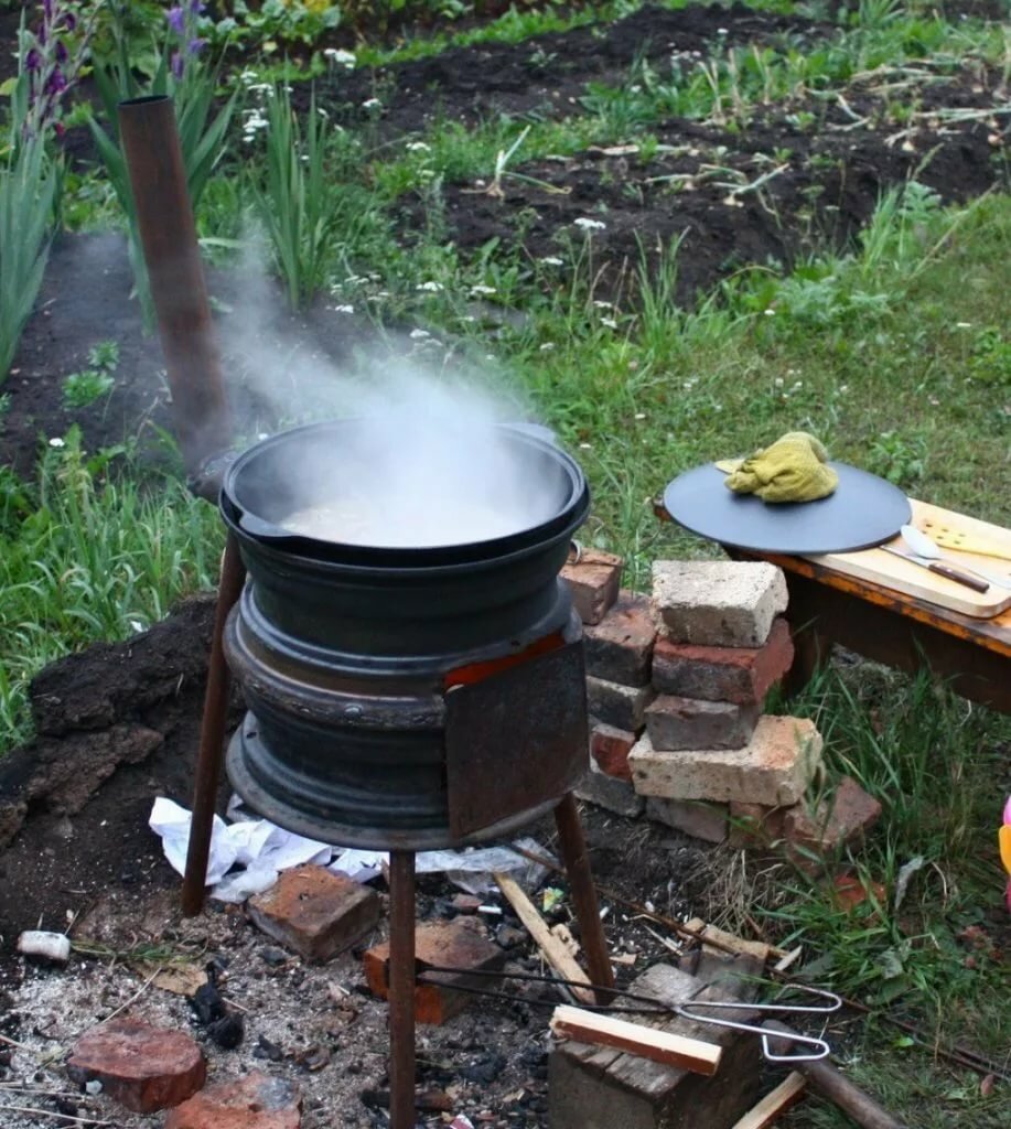 самодельная печка для казана