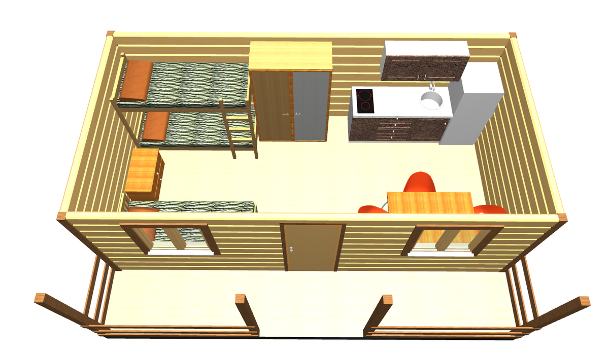 Баня из бытовки своими руками