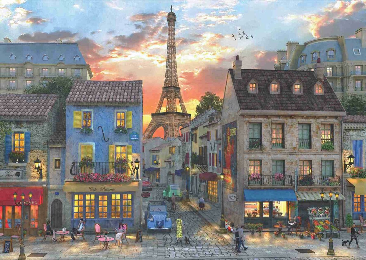 пазл castorland streets of paris (b-52684), 500 дет. фото