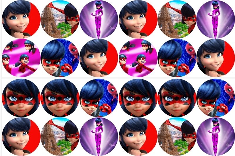 Леди баг и супер кот картинка для печати круглая