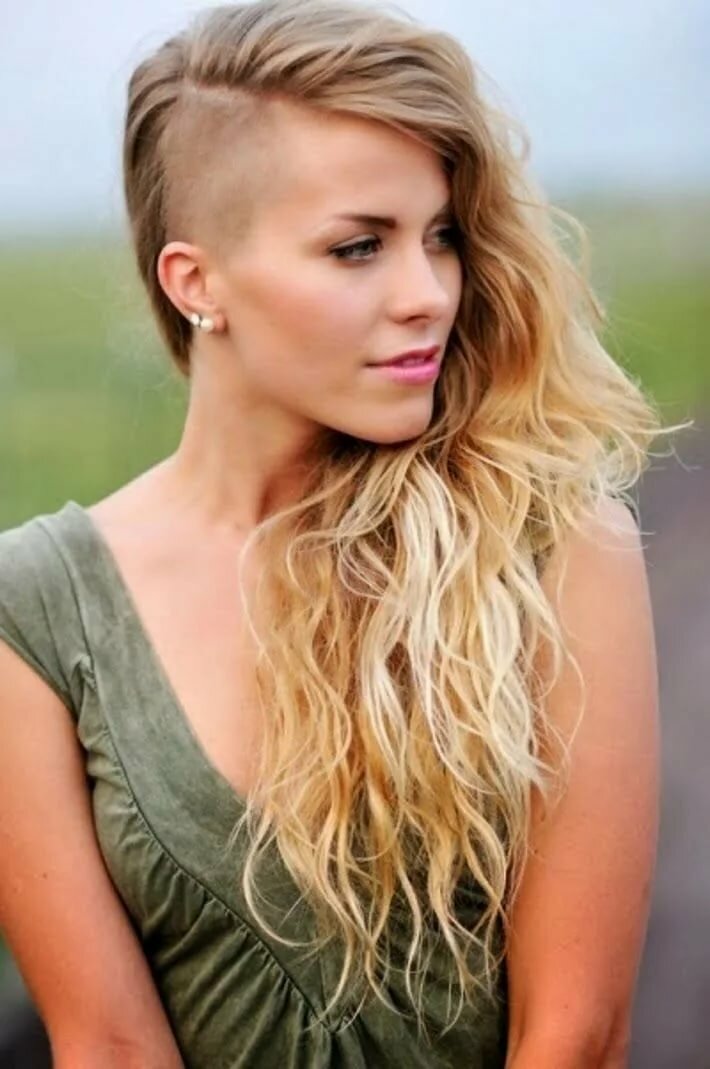 Long haircut shaved photos