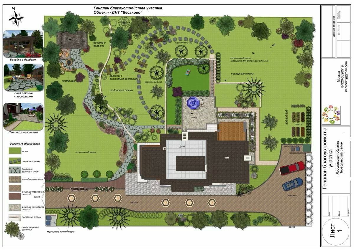 план озеленения территории
