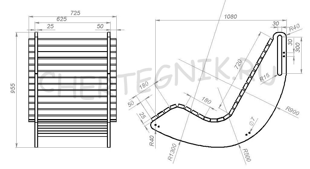 качалка из фанеры чертежи