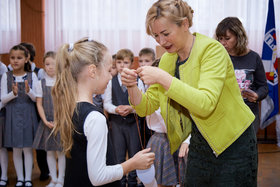 Фото 65. Линейка в 1-х и 2-х классах. Ноябрь, 2018