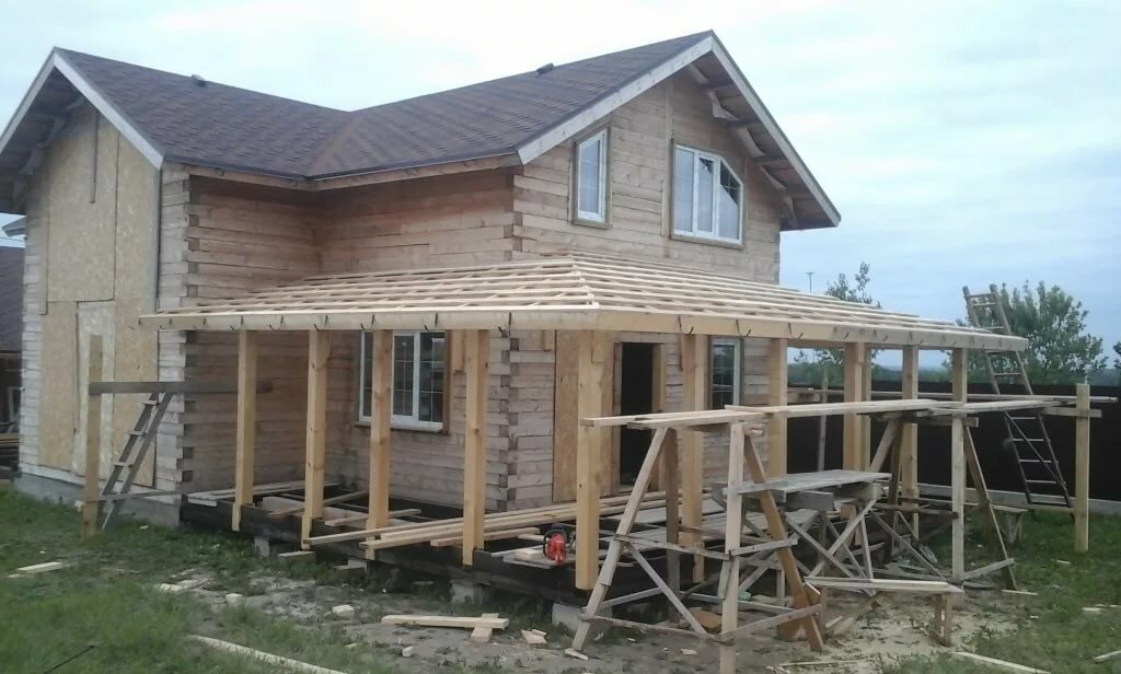 пристроить террасу к деревянному дому