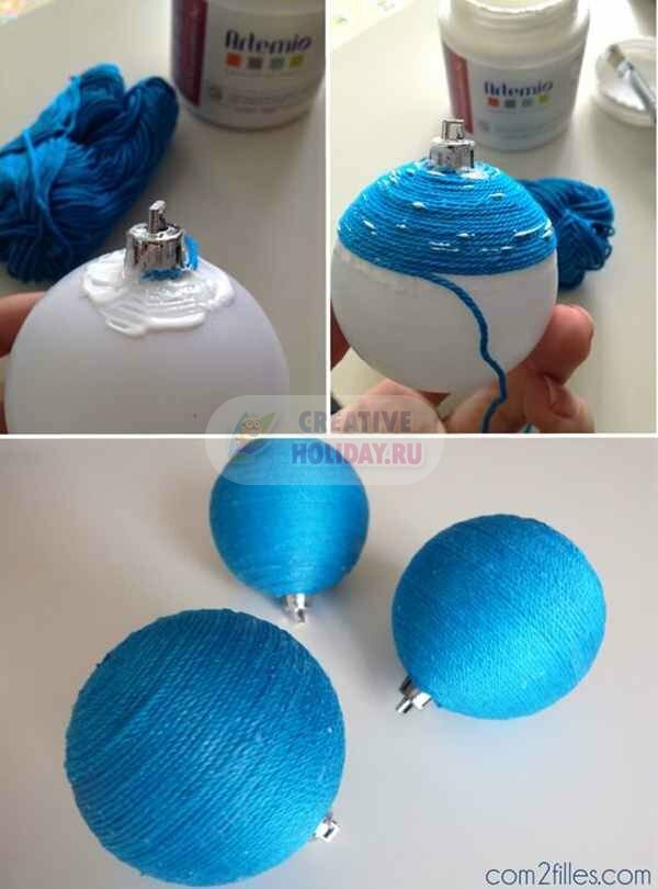 новогодние игрушки своим рукам фото
