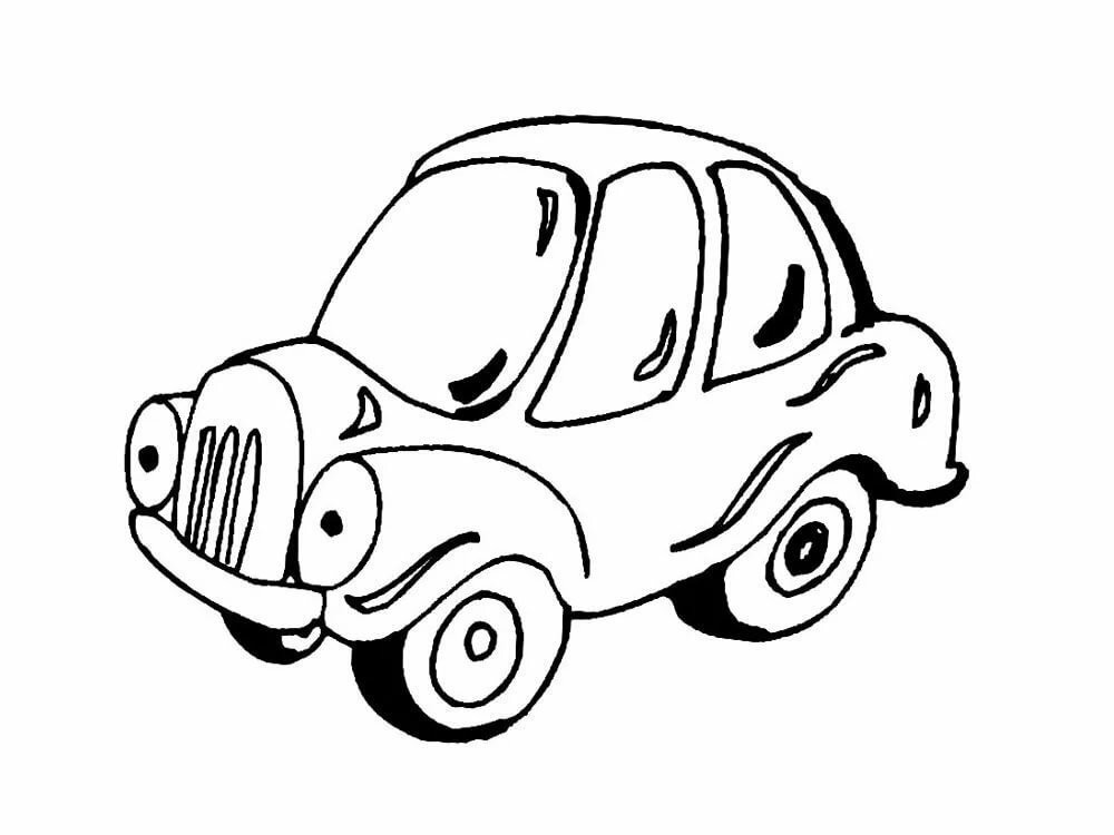 Машинка открытка раскраска