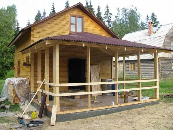 постройка веранды фото