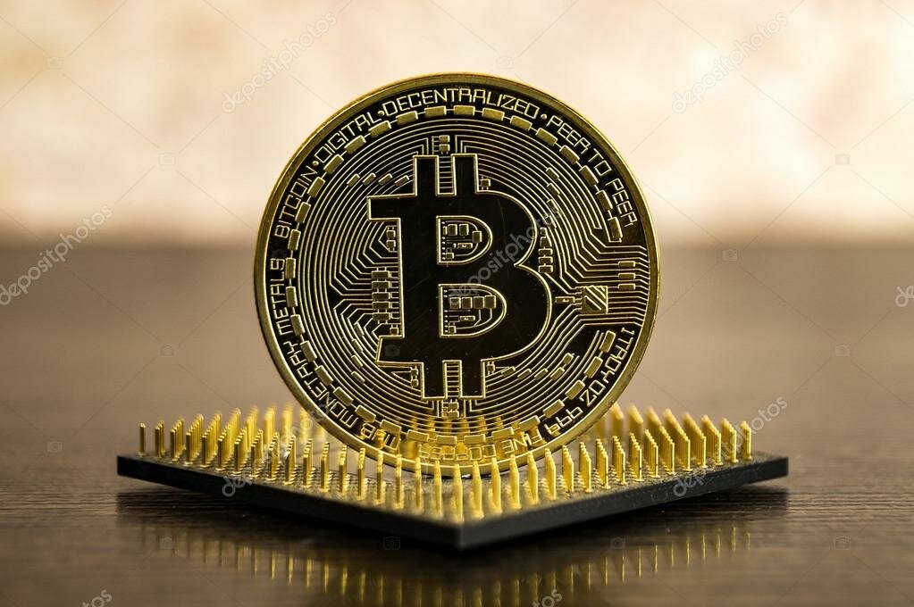 биткоин монета вектор фото