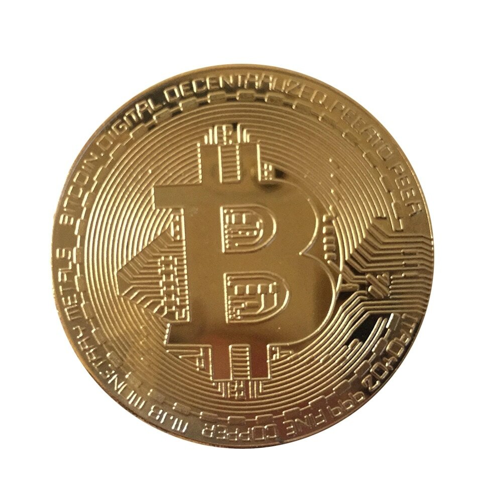 монета биткоин bitcoin, btc цвет золото фото
