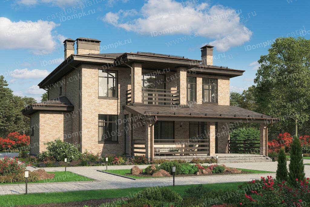 проект домов с верандой из кирпича до 250 кв фото