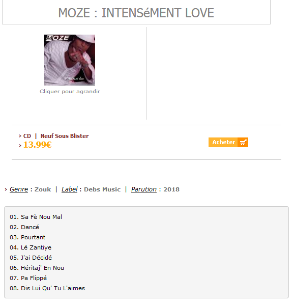 MOZE : Intensément Love - Antilles-Mizik.com S1200