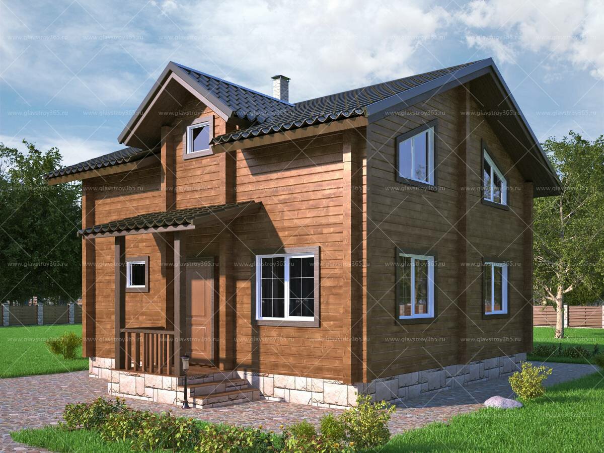 дома из клееного бруса двухэтажные 7*9 фото