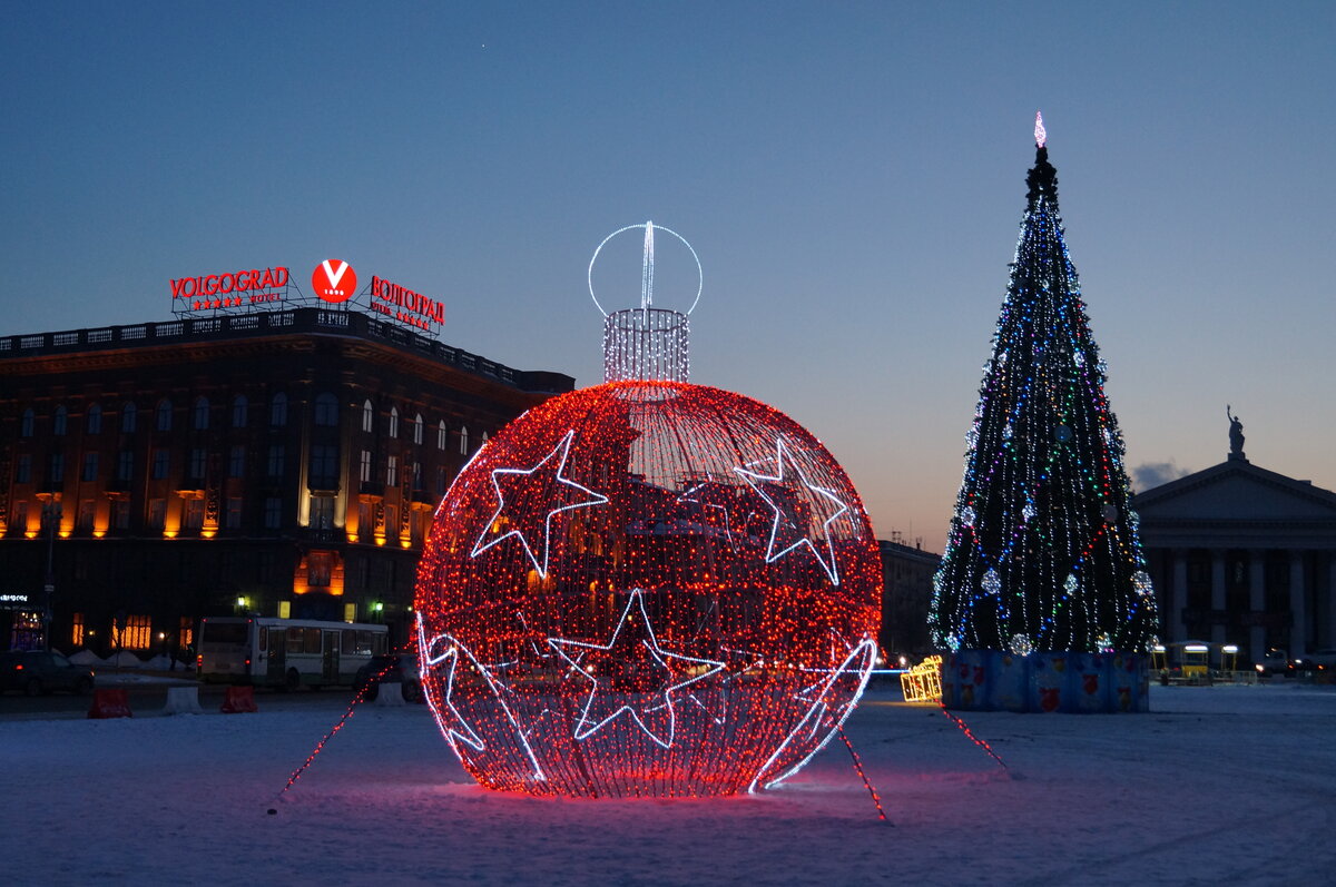 новогоднее украшение города фото