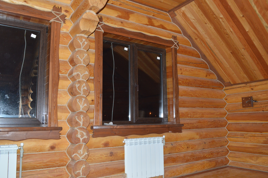отделка окон изнутри в деревянном доме