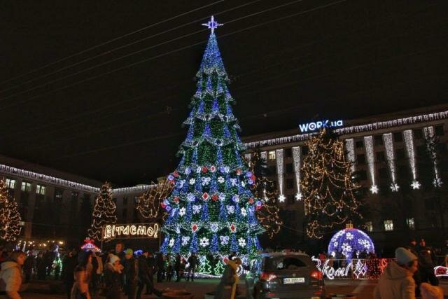 новогодняя елка днепропетровск фото