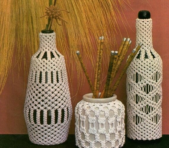 Discover thousands of images about Macrame Five Covered Bottles 1972 PDF by ShalimarPatternHouse, $3.99