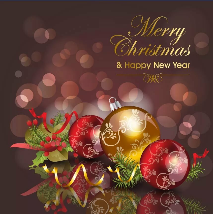 christmas and happy new year фото