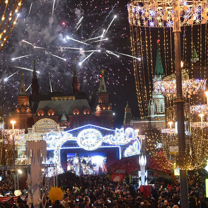 москва новогодняя фото
