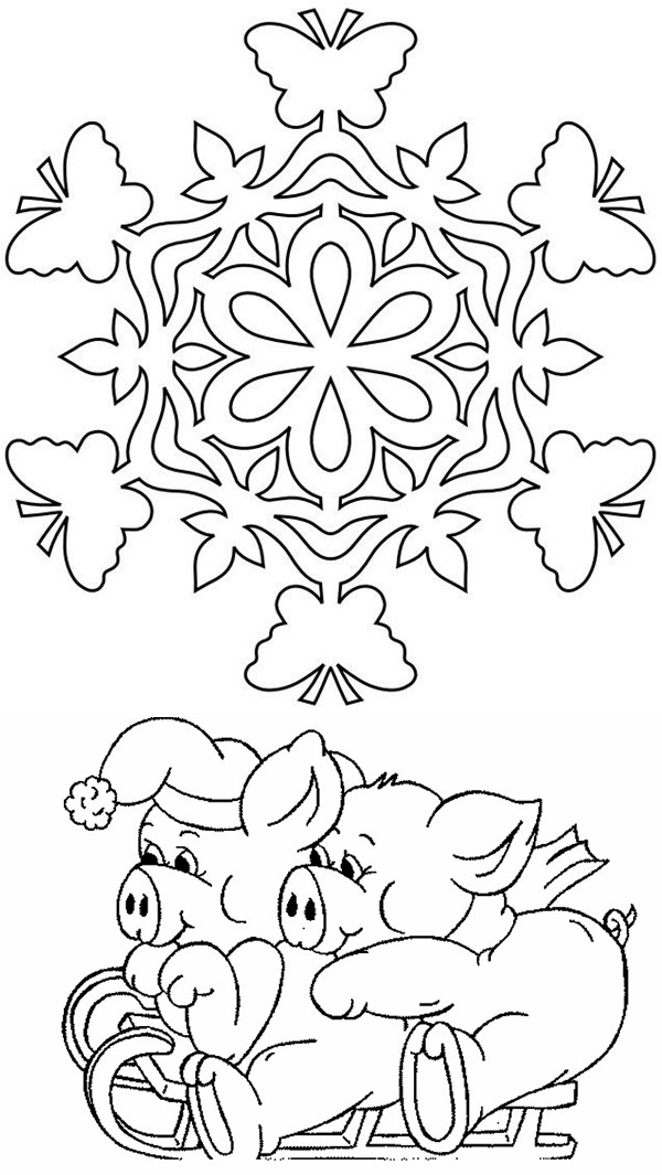 Картинки трафареты новый год 2019