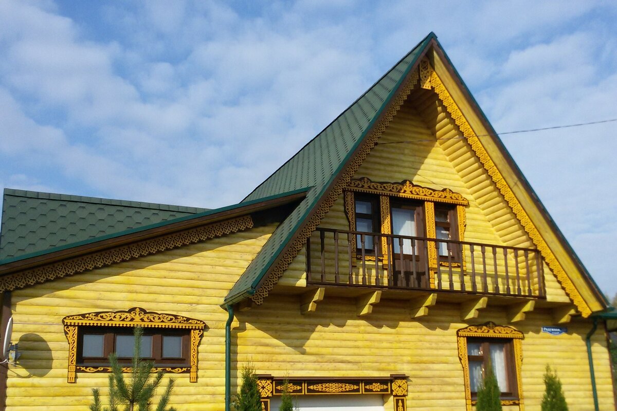 красивые фронтоны деревянных домов фото