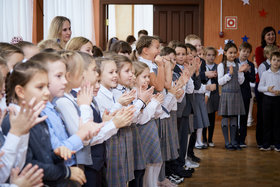 Фото 6. Линейка в 1-х и 2-х классах. Ноябрь, 2018