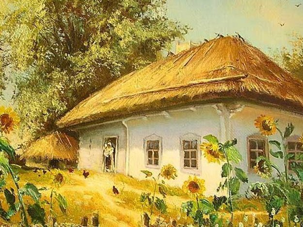 украинская хата живопись фото