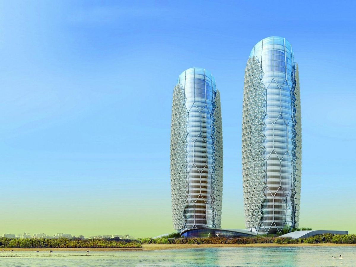 башни аль-бахар (aedas architects, абу-даби, 2012) фото