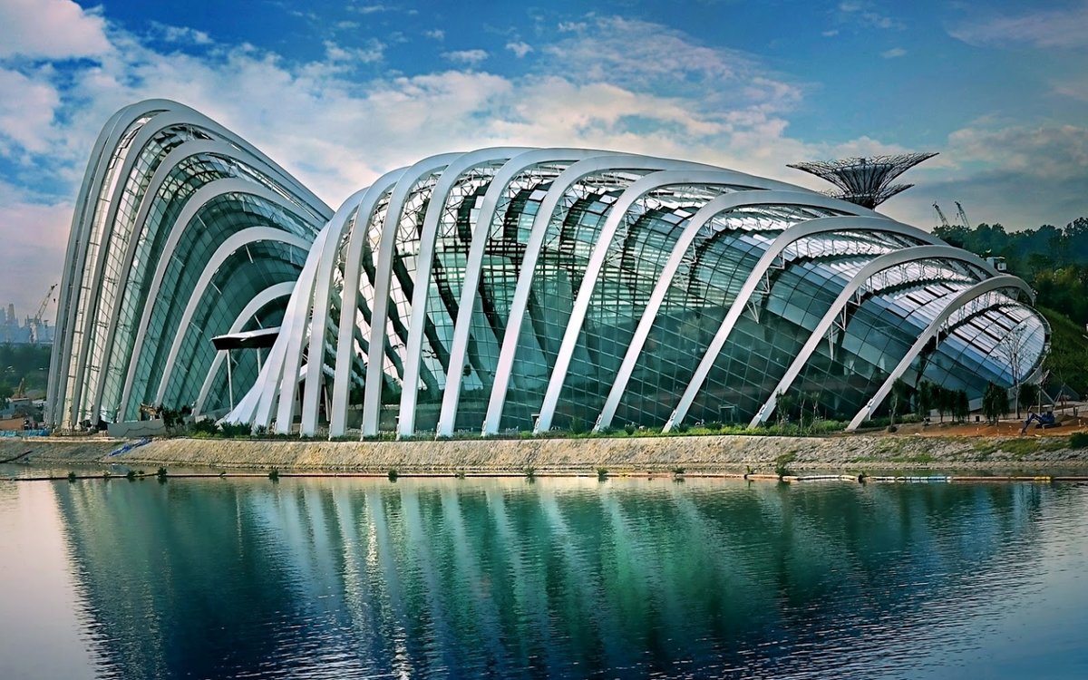 сингапур оранжерея 'flower dome' архитектура фото