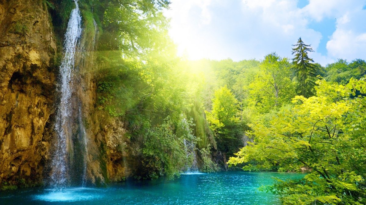 красивый водопад фото