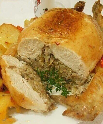 фаршированная курица фото