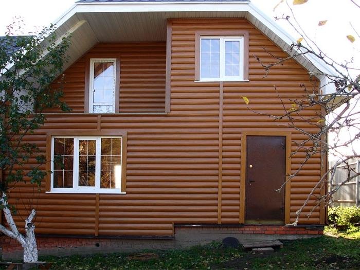 металлосайдинг блок хаус под дерево фото