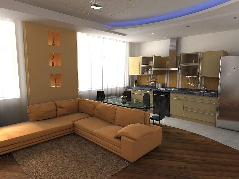 Как Совместить Кухню И Комнату фото 22