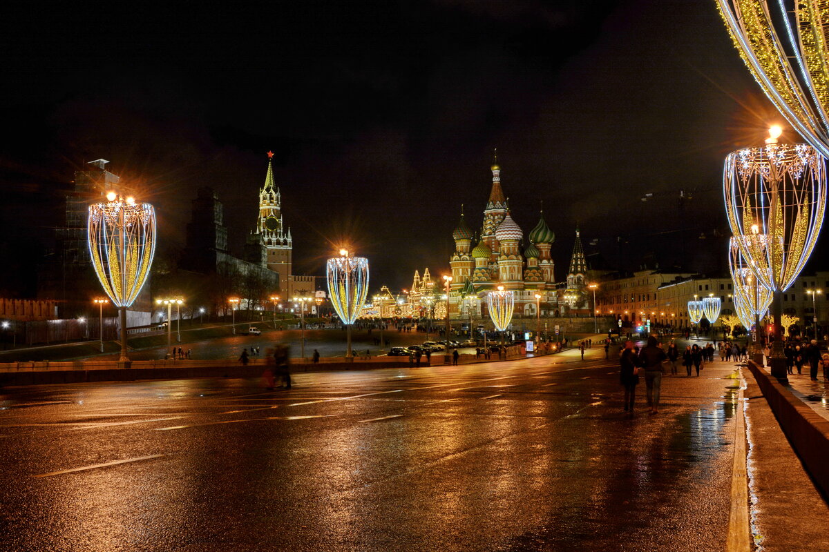 москва новый год фото