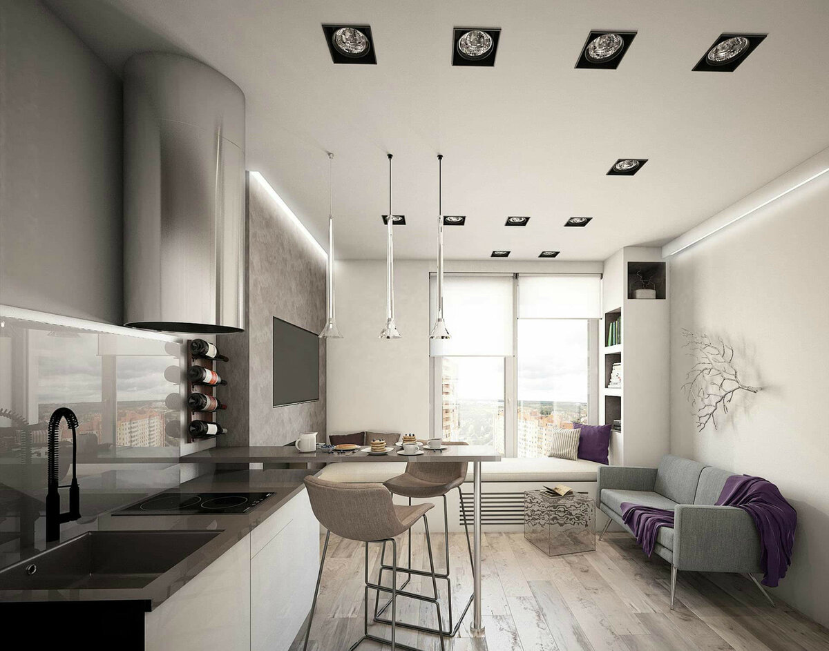 «Проект двухкомнатной квартиры 45 м2. Светлая квартира в стиле ...