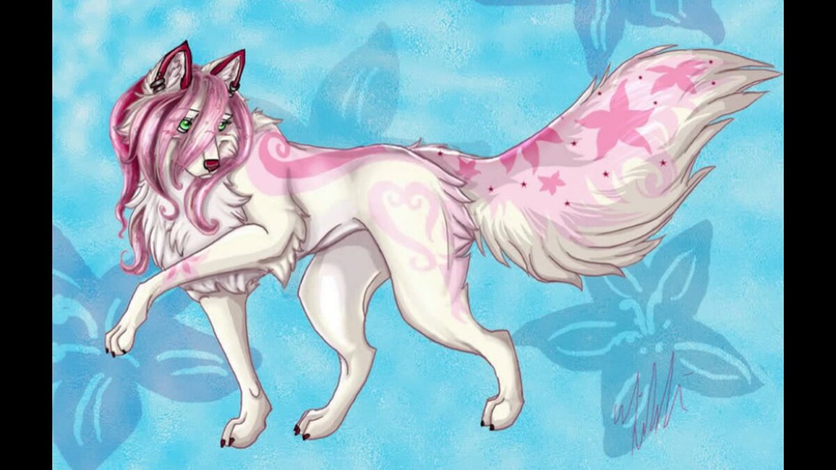 Картинки девочек аниме волков