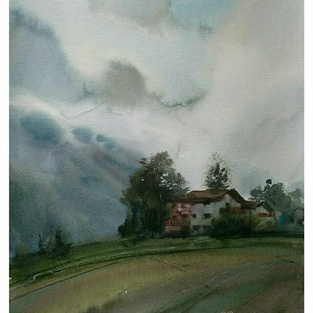 акварельная картина фото