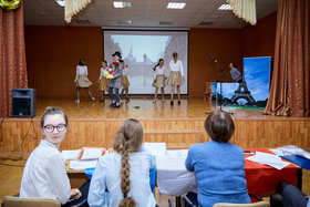 Фото 58. Французский язык. Городское мероприятие памяти Шарля Азнавура в гимназии №38